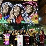 Clara Brugada enciende mosaicos luminosos en el Zócalo en reconocimiento a la lucha histórica de las mujeres