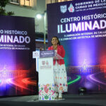 Entrega Clara Brugada Centro Histórico totalmente iluminado, una estrategia que busca impulsar el crecimiento económico y reivindicar la riqueza cultural